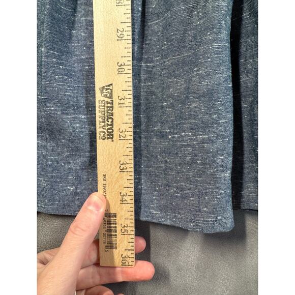 Madewell Chambray Tie-Front Cutout Cami Dress Women’s Size 4 Mini Smocked Blue - Picture 9 of 16